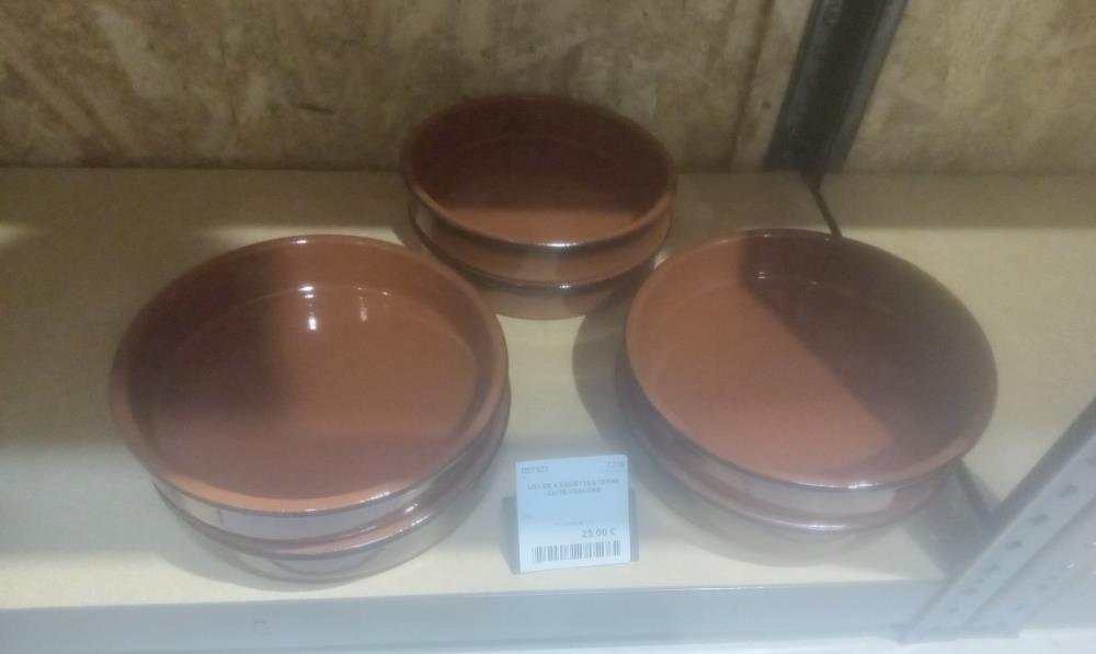 LOT DE 6 ASSIETTES TERRE CUITE VERCORS