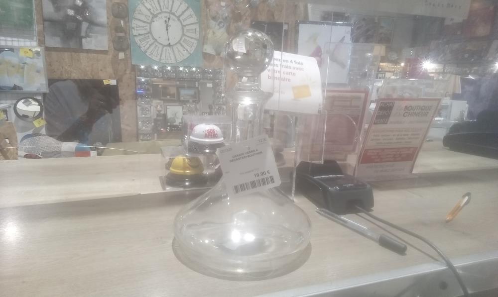 CARAFE VERRE A DECANTER+BOUCHON