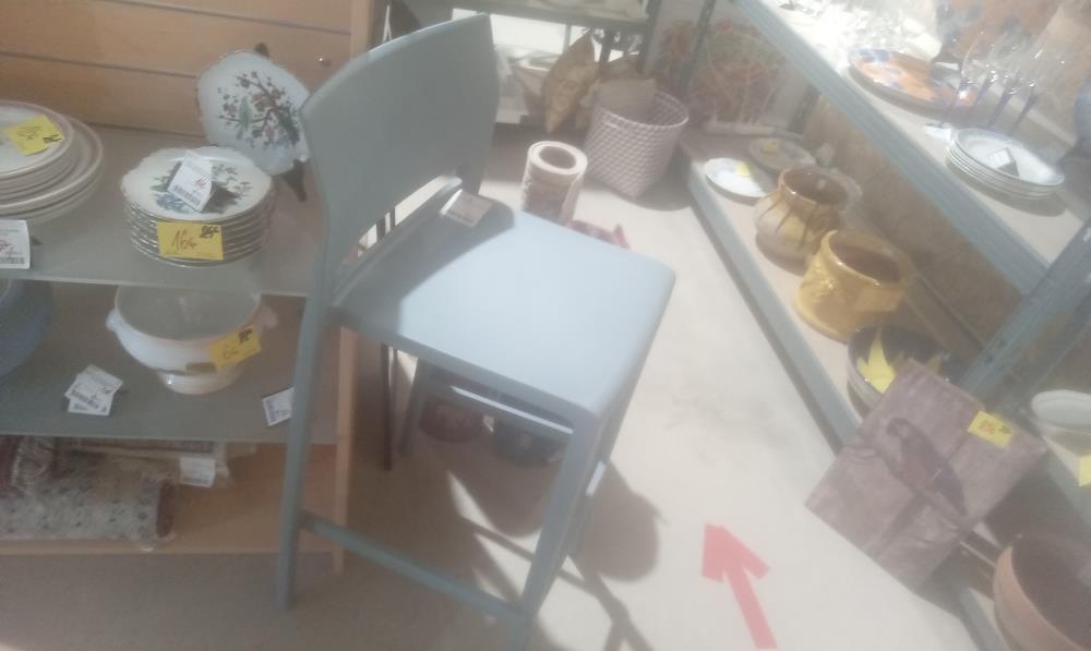 TABOURET HAUT BLEU GABERT
