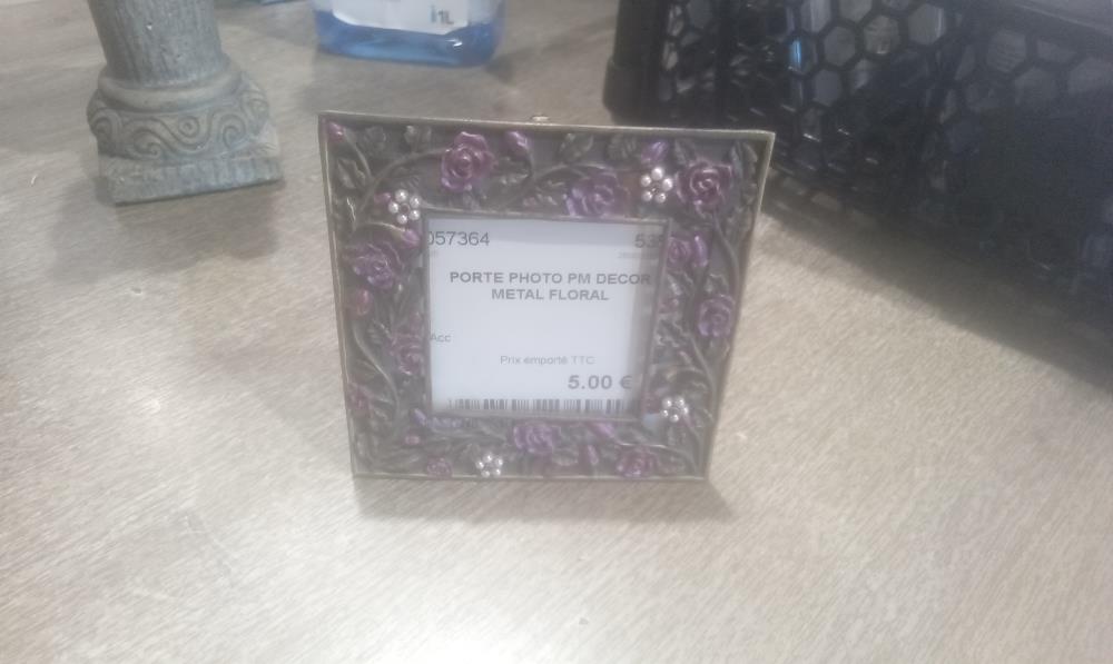 PORTE PHOTO PM DECOR METAL FLORAL