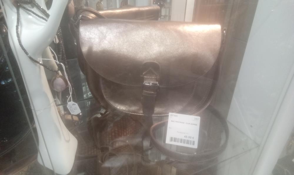 SAC FANTAISIE  CUIR DOREE