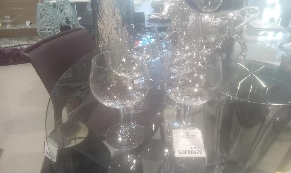 LOT DE VERRE A PIED DEGUSTATION GM