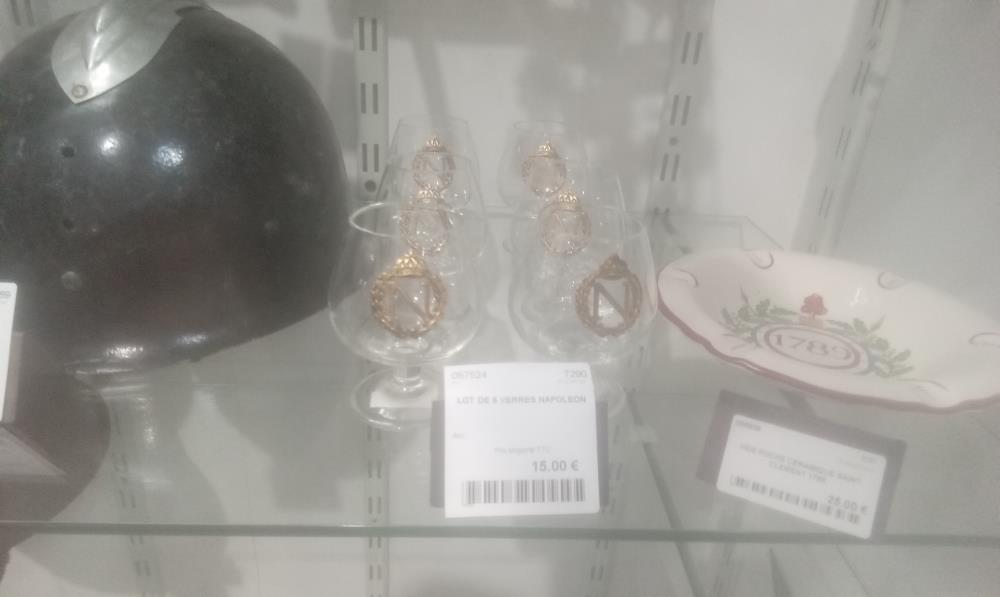 LOT DE 6 VERRES NAPOLEON