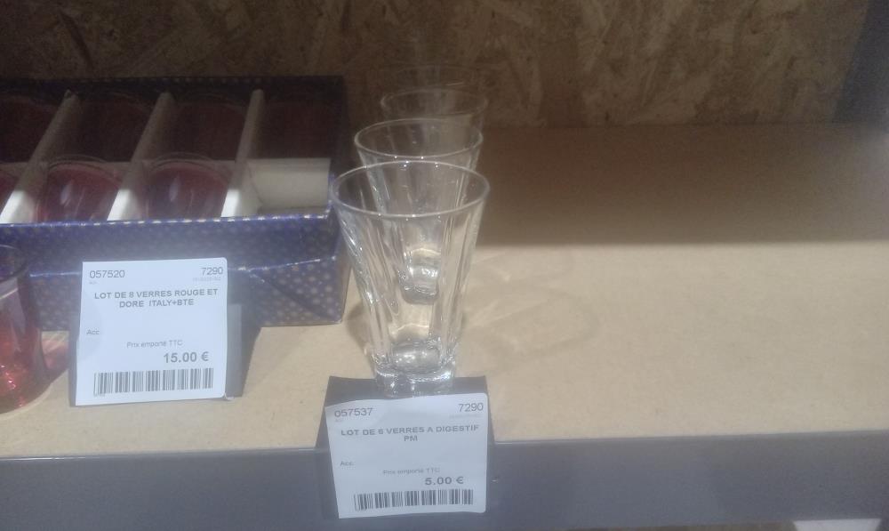 LOT DE 6 VERRES A DIGESTIF PM