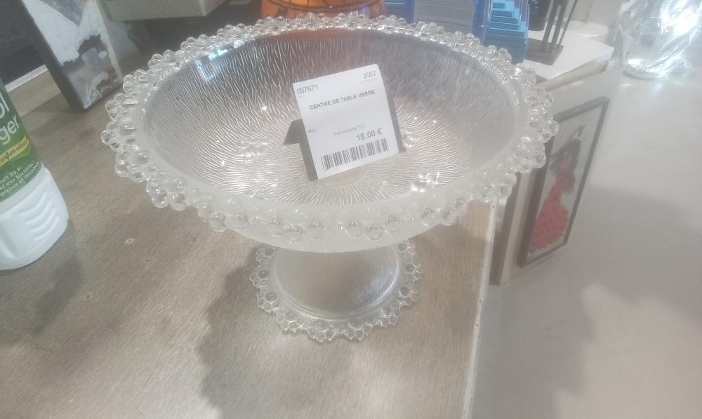 CENTRE DE TABLE VERRE
