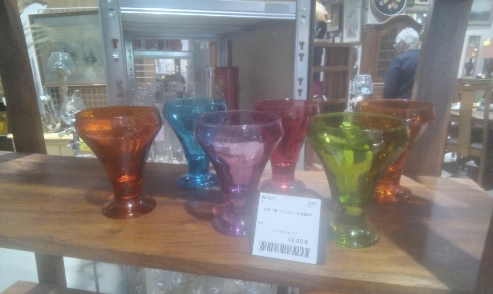 LOT DE COUPES COULEUR