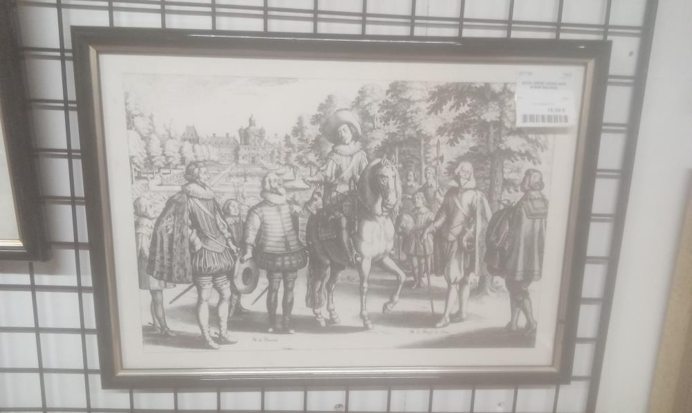 SOUS VERRE CADRE NOIR SCENE EQUIDEE 
