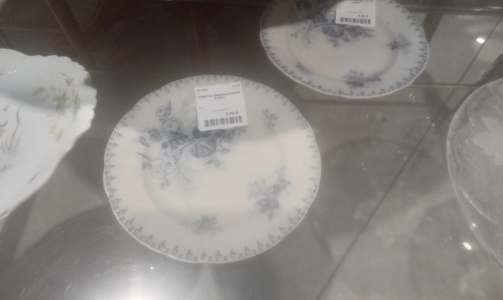 ASSIETTE CERAMIQUE DECOR FLORAL