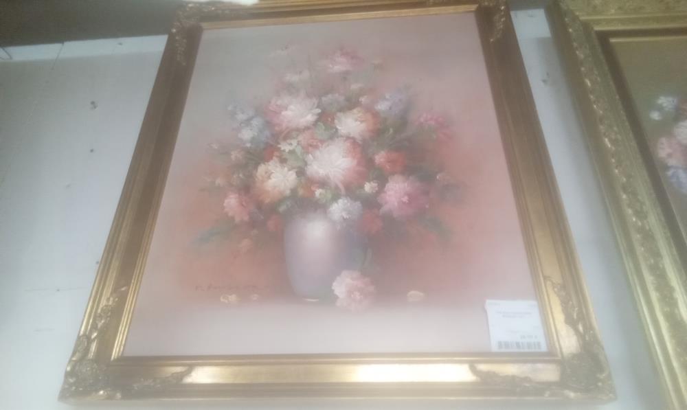 TABLEAU CADRE DORE BOUQUET HST