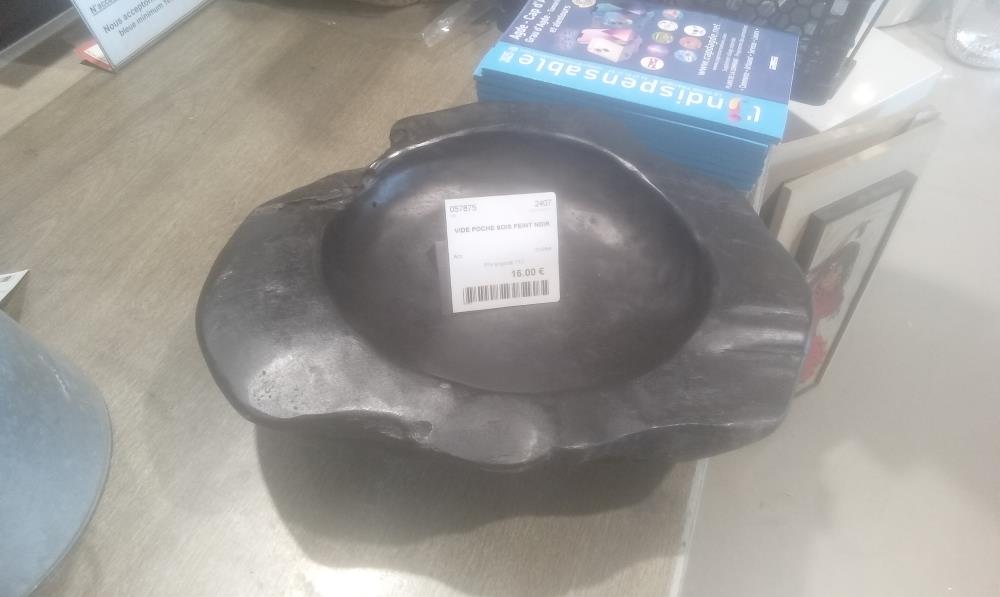 VIDE POCHE BOIS PEINT NOIR