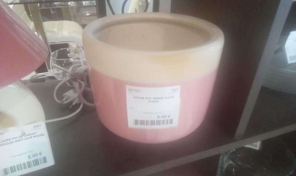 CACHE POT TERRE CUITE 2TONS