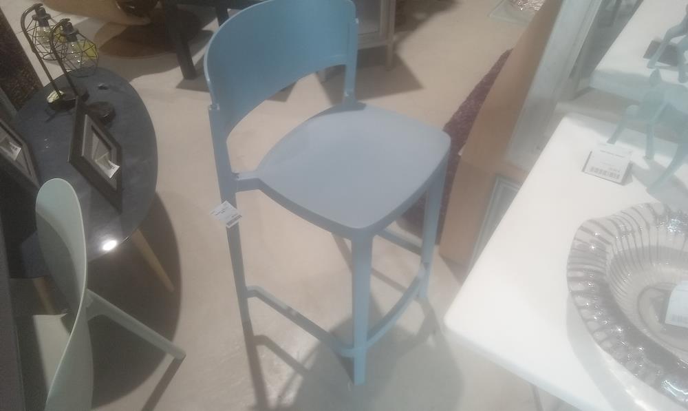 TABOURET DESIGN BLEU GABER