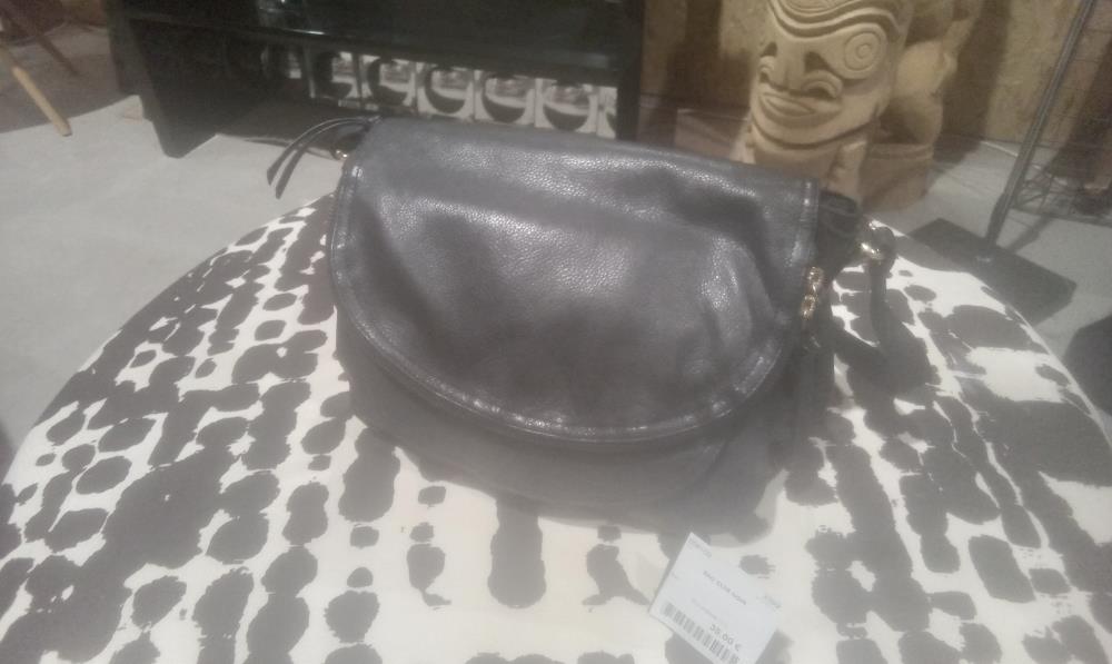 SAC CUIR NOIR