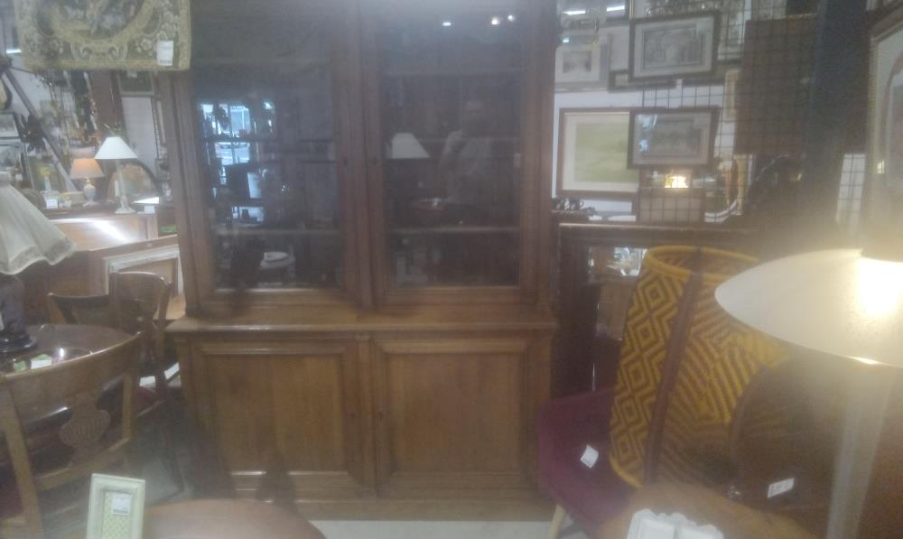 BUFFET VAISSELIER 2 CORPS MERISIER MASSIF ST LOUIS PHILIPPE