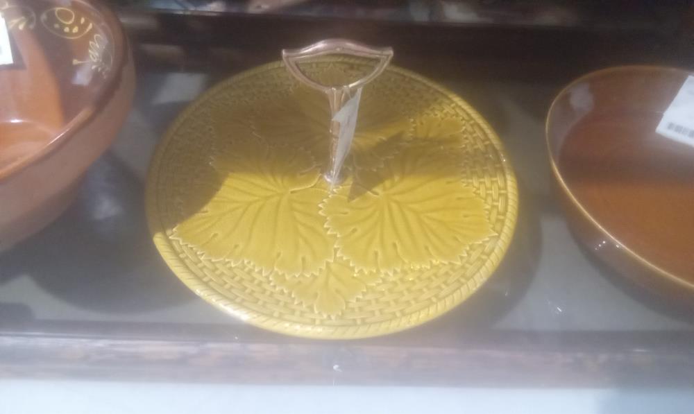 PLAT A FROMAGE CERAMIQUE  GIEN+1ANSE METAL