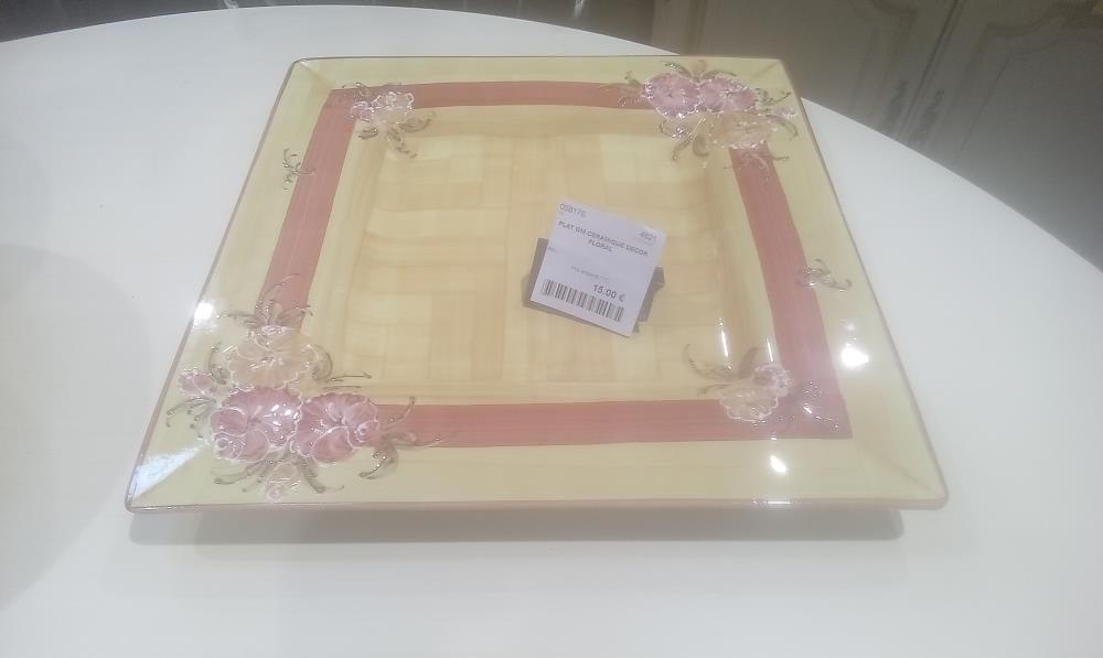 PLAT GM CERAMIQUE DECOR FLORAL