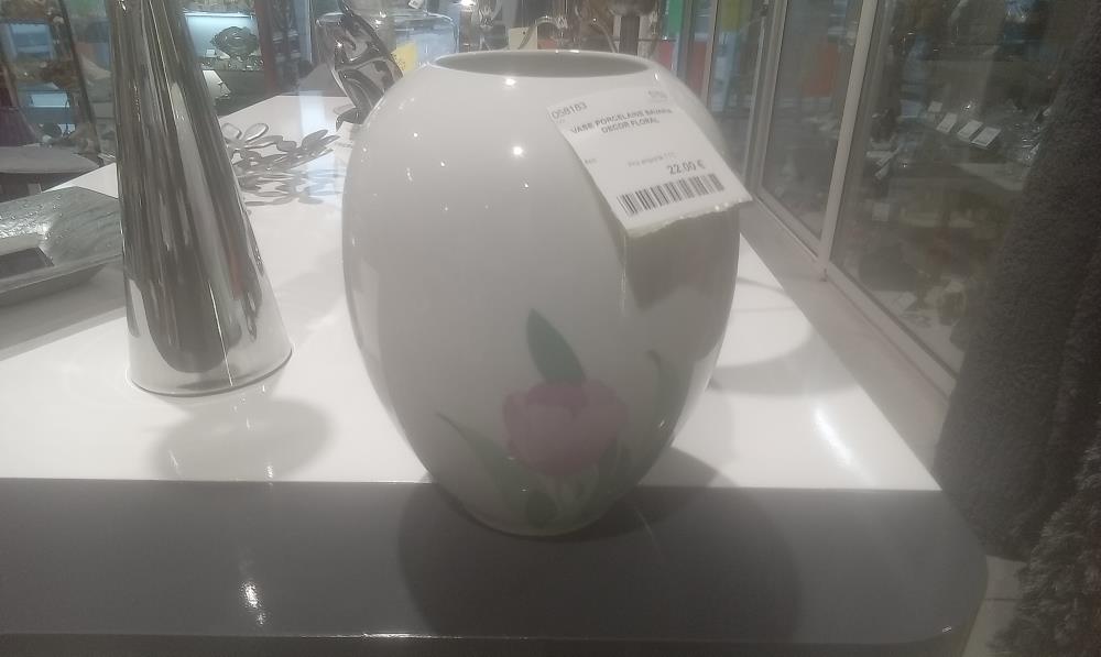 VASE PORCELAINE BAVARIA DECOR FLORAL