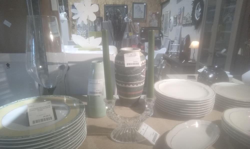 BOUGEOIR VERRE 2 BRANCHES