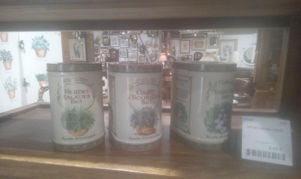 LOT DE 3 BOITES A EPICE