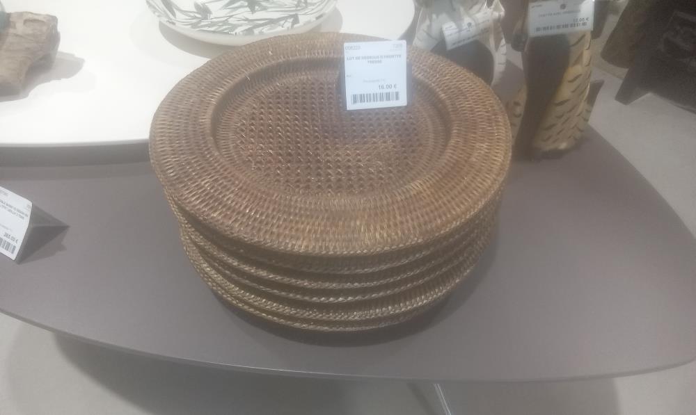 LOT DE DESSOUS D'ASSIETTE TRESSE