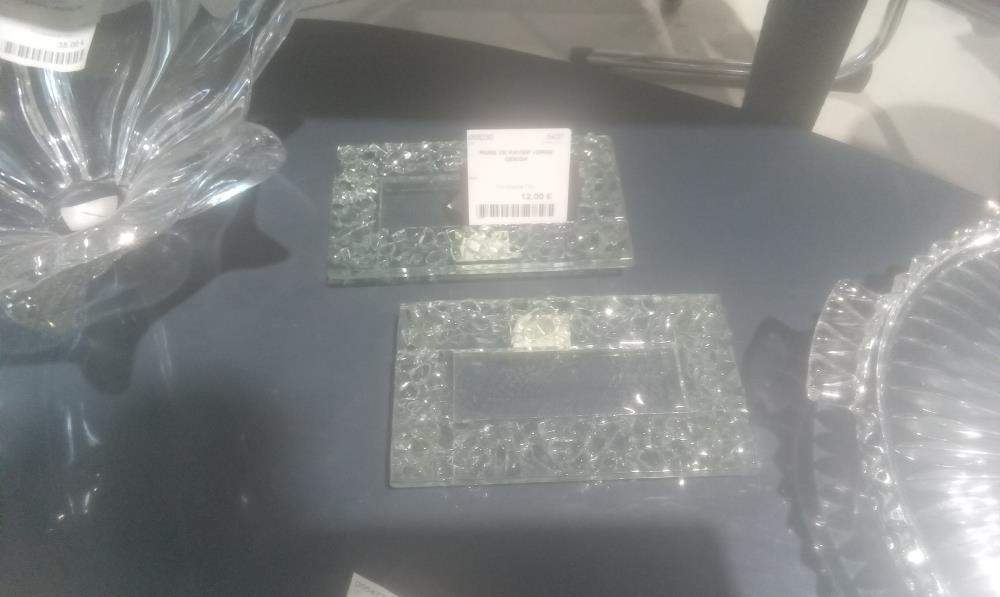 PAIRE DE RAVIER VERRE DESIGN