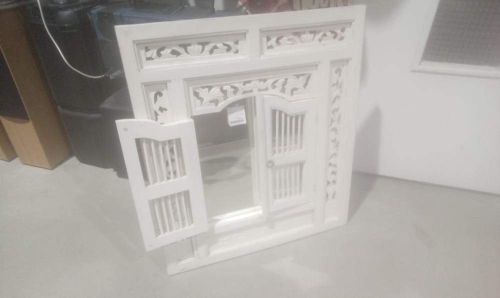 MIROIR BLANC AVEC 2 PORTES