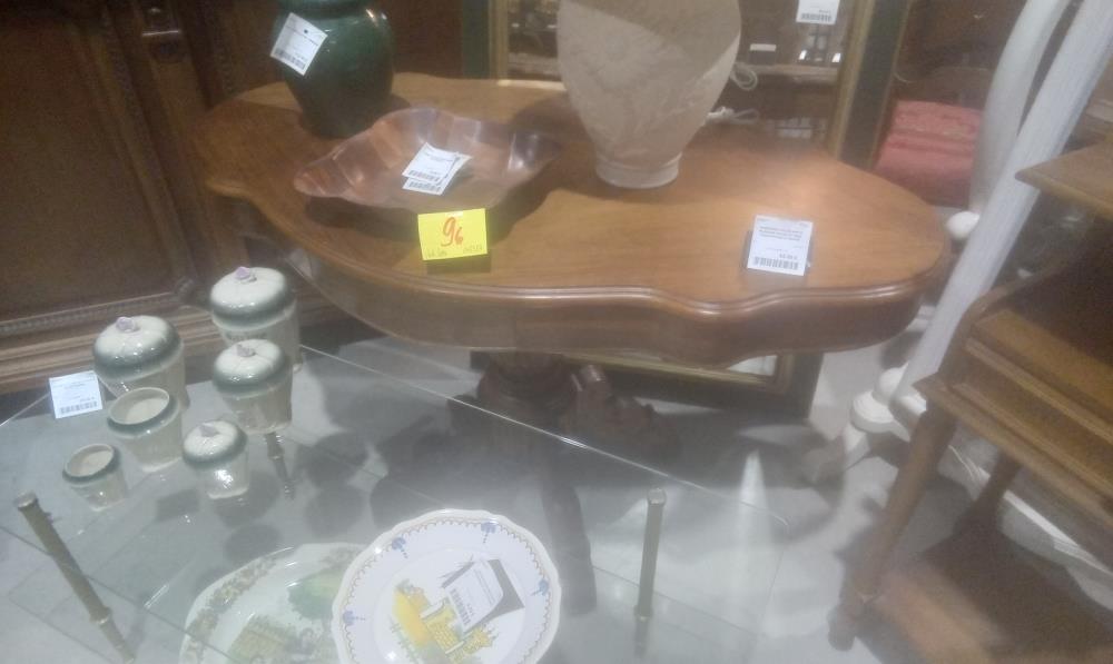 GUERIDON VIOLON NAP III PLACAGE NOUER ET PIED QUADRIPODE+2TIROIRS