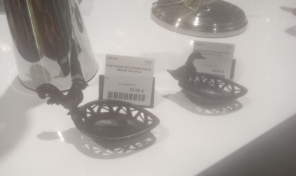 VIDE POCHE PM AJOURE FONTE   DECOR VOLATILE