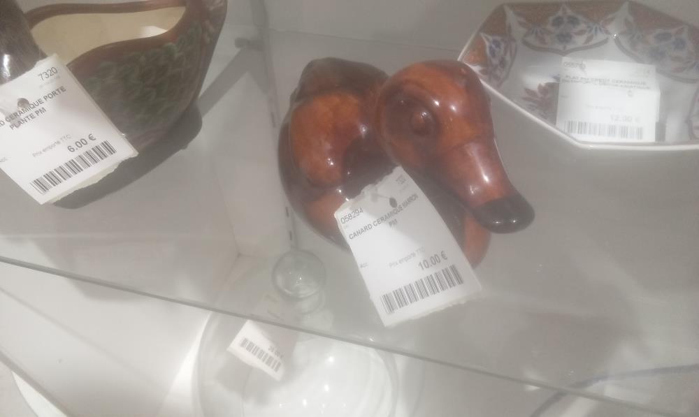 CANARD CERAMIQUE MARRON PM