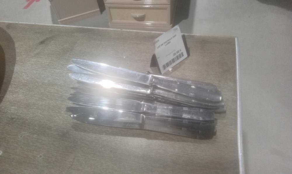 LOT DE COUTEAUX INOX LUMEN