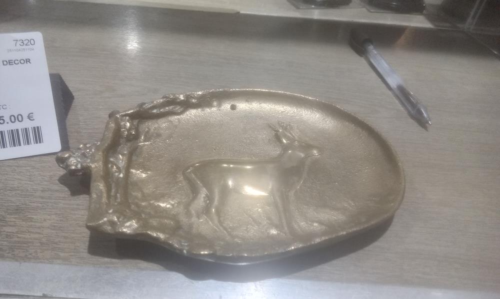 VIDE POCHE LAITON DECOR BICHE