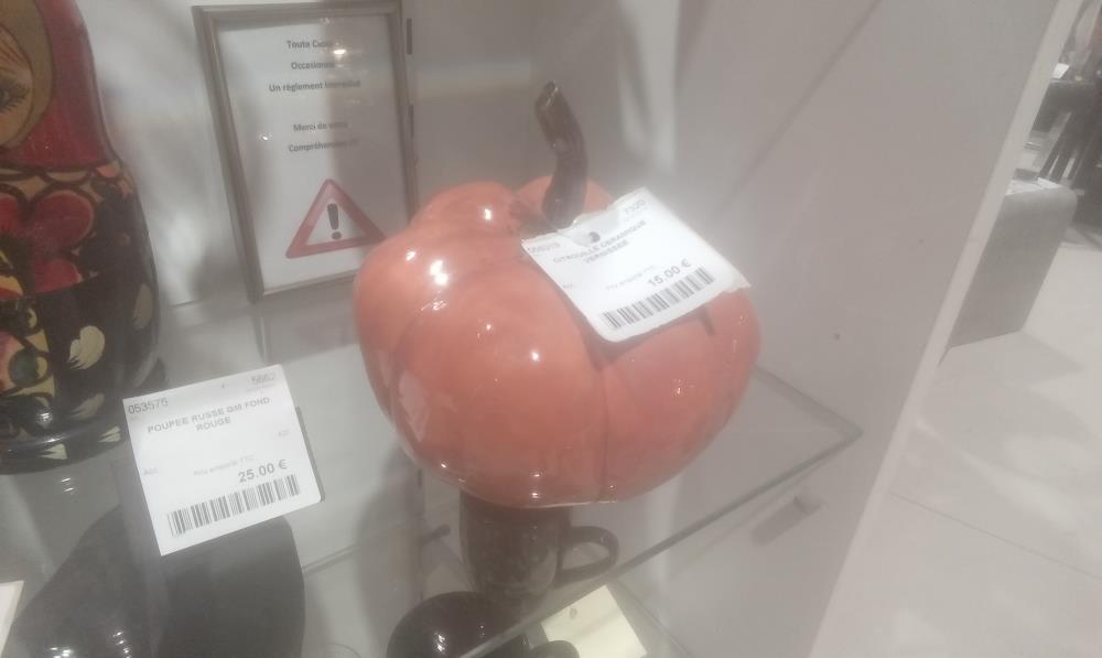 CITROUILLE CERAMIQUE VERNISSEE