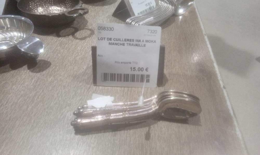 LOT DE CUILLERES MA A MOKA MANCHE TRAVAILLE