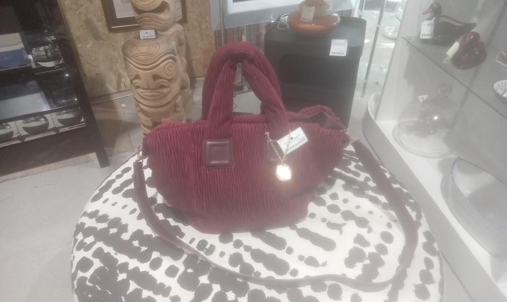 SAC VELOURS  MANDOLINE BORDEAUX 2ANSES