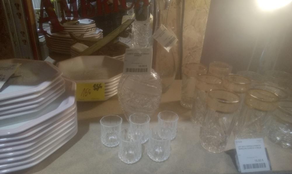 CARAFE CRISTAL+5 VERRES DIGESTIF