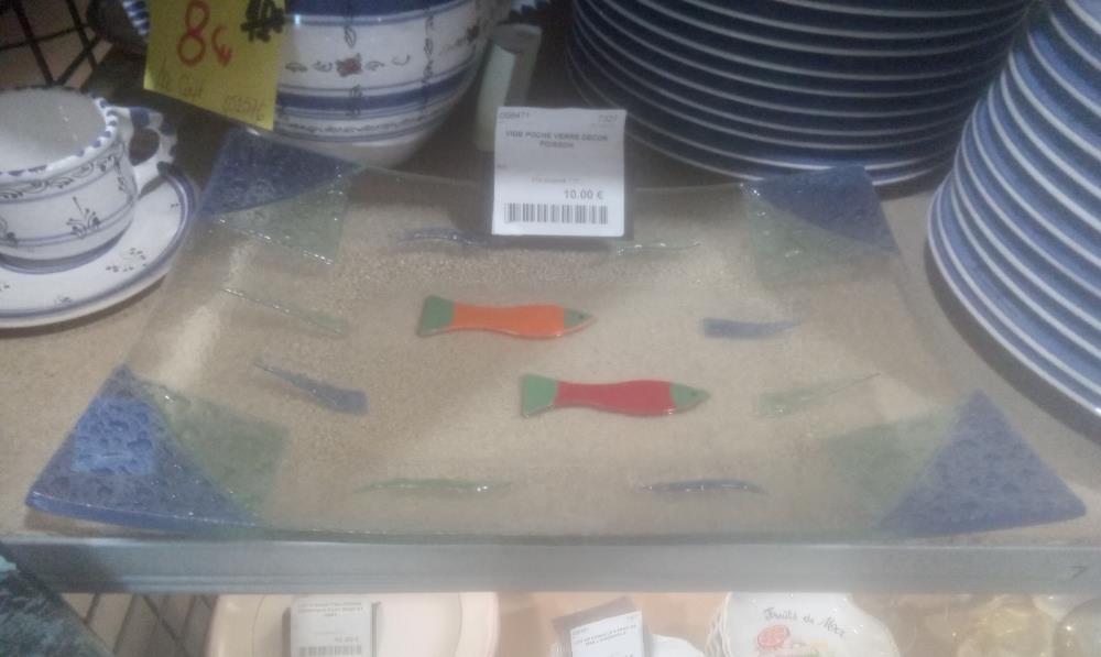 VIDE POCHE VERRE DECOR POISSON