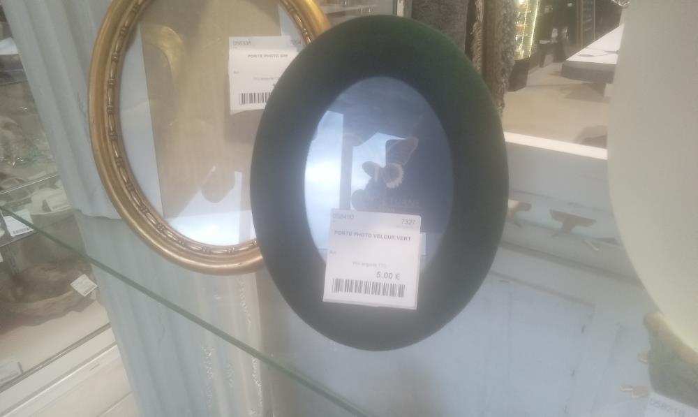 PORTE PHOTO VELOUR VERT