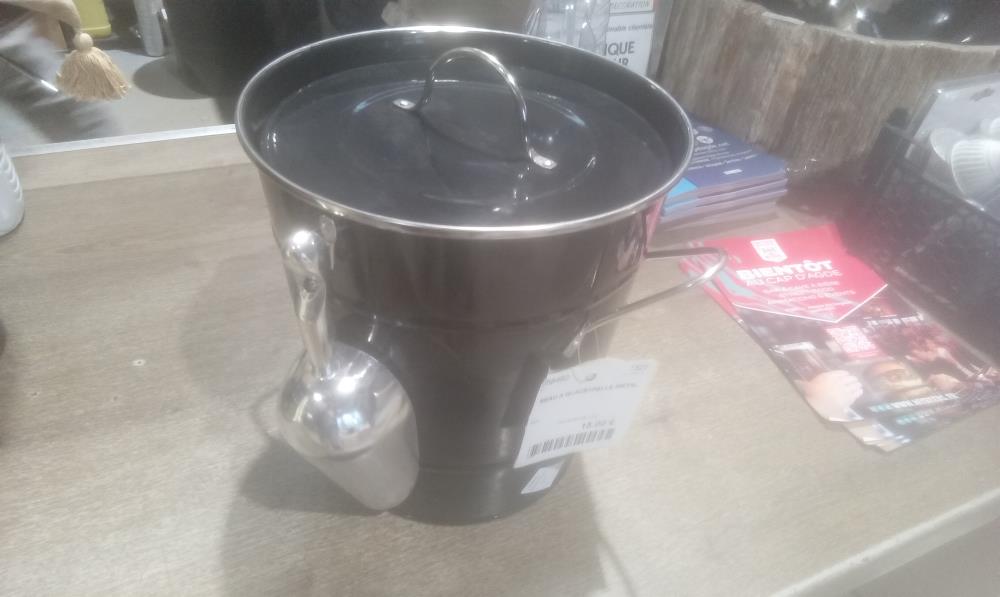 SEAU A GLACE+PELLE METAL