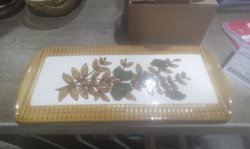 PLAT A CAKE CERAMIQUE  HERBOLZHEIM DECOR FLORAL