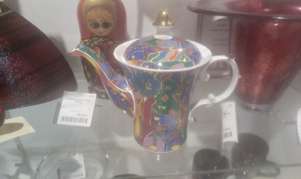 CAFETIERE DESIGN MULTICOLORE SO FRENCH DECOR DU GALION