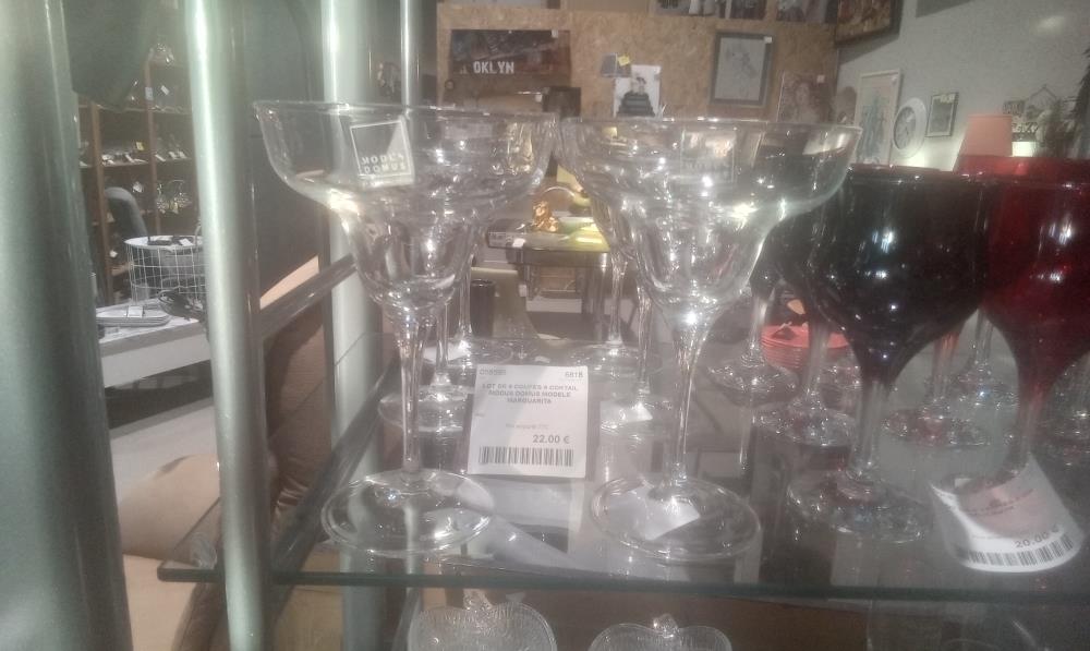 LOT DE 6 COUPES A COKTAIL MODUS DOMUS MODELE MARGUARITA