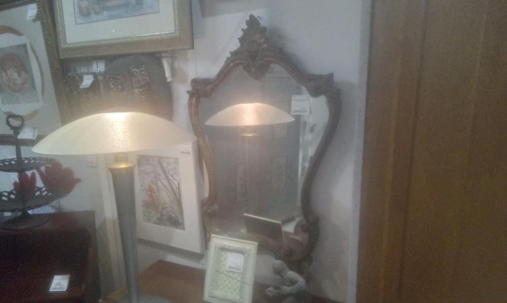 MIROIR  DORE STYLE LOUIS XV GLACE EN L'ETAT