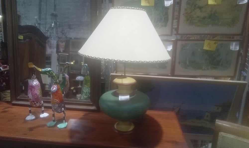 LAMPE CERAMIQUE GM +ABATJOUR EN L'ETAT