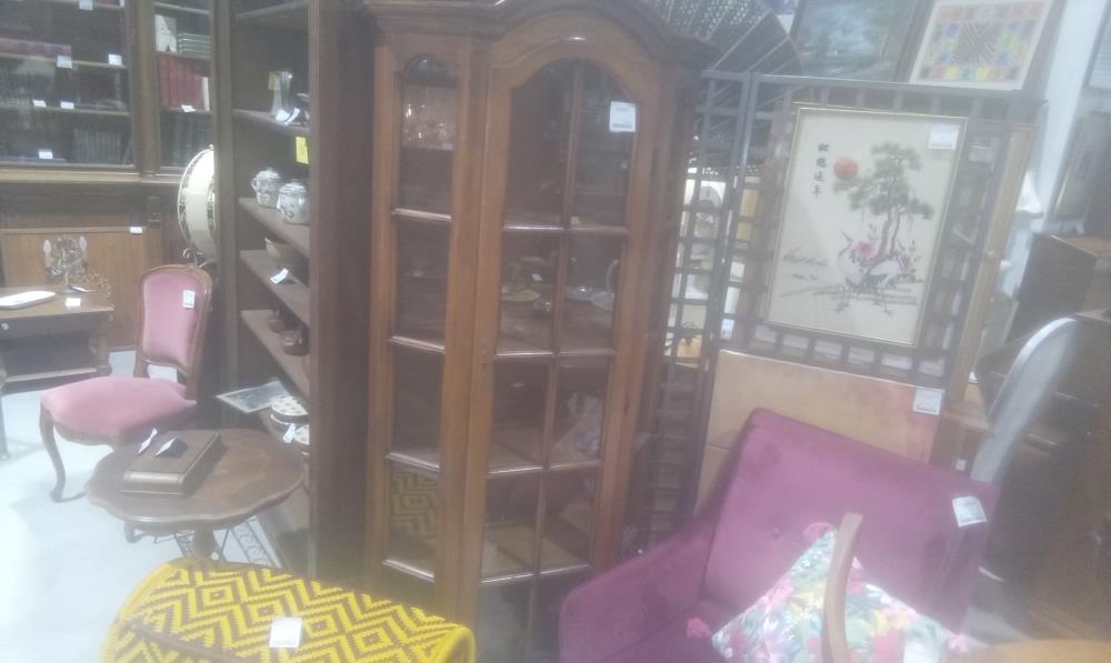 VITRINE RUSTIQUE 1PORTE+CLEF