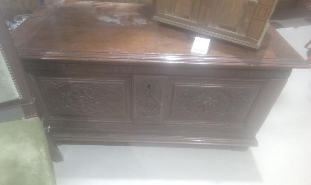 COFFRE SCULPTE 2ANSES METAL