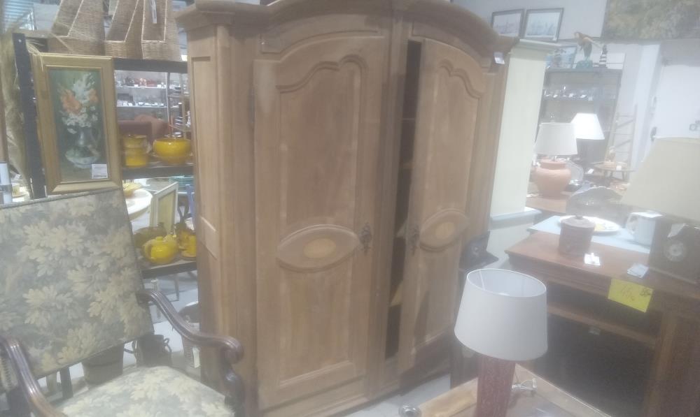 ARMOIRE MERISIER MASSIF DEBUT 20 IEME 2 PORTES
