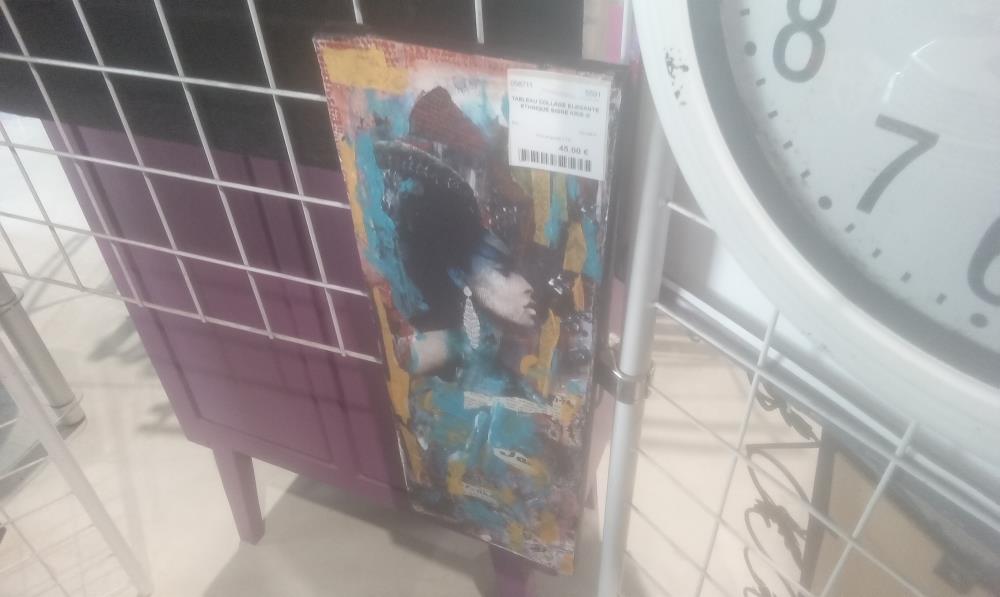 TABLEAU COLLAGE ELEGANTE ETHNIQUE SIGNE KRIS G