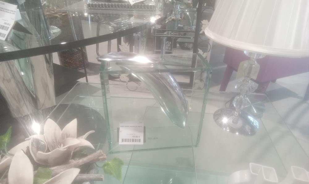 VASE VERRE DESIGN ET METAL