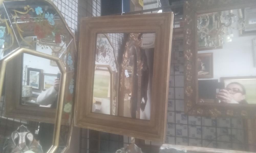 MIROIR DORE PM FILET PERLE