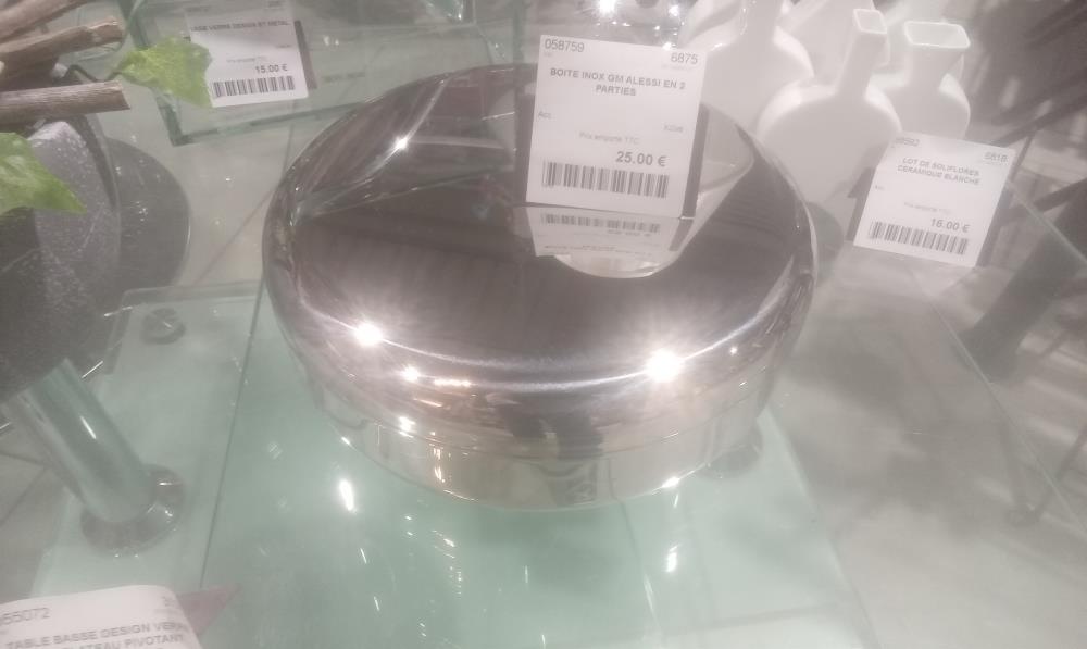 BOITE INOX GM ALESSI EN 2 PARTIES